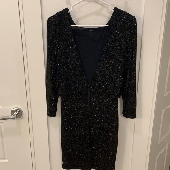 Alice + Olivia Dresses Alice Olivia Black And Gold Sparkle Party